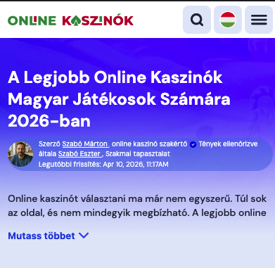 online kaszinók a kaszinóútmutató.com